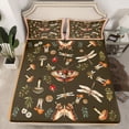 thumbnail image 2 of Homewish Boys Girls Animal Moth Ladybug Dragonfly Twin Sheet Sets 3pcs,Botanical Floral Mushroom Twin Fitted Sheet Microfiber,Retro Vintage Aesthetic Breathable Flat Sheet,Luxury Bedroom Decor, 2 of 7