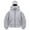 Light Gray, variant on Zip Up Hoodie, Hoodie with Face Mask Built in Balaclava,Ski Mask Balaclava Hoodies for Women (Black, XL)