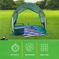 thumbnail image 2 of Wakeman Pop-up Beach Tent - Fits 2-3 People, Sun Shelter with UV Protection, Ventilation, Water and Wind Resistant, Camping Canopy, Blue, 2 of 5