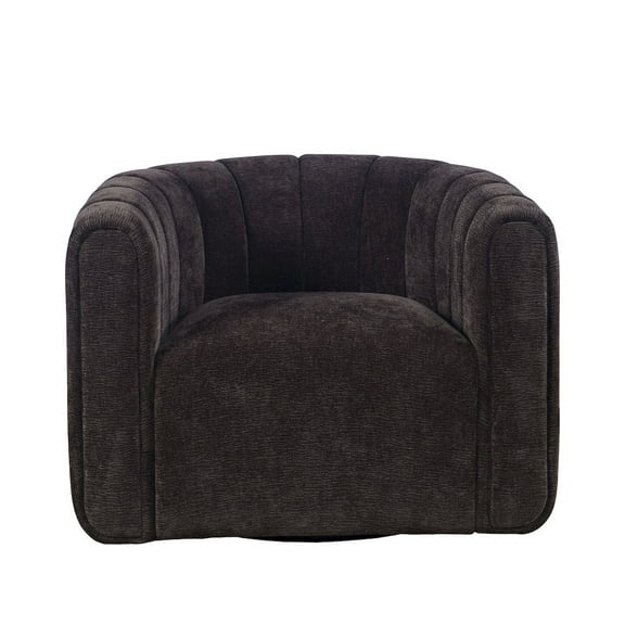 Jofran Grande Modern Barrel Swivel Upolstered Tufted Accent Chair