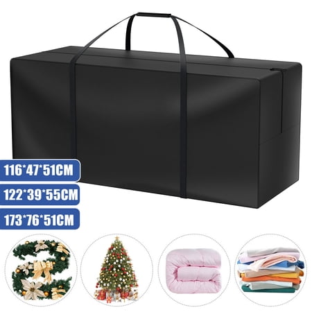 ODOMY Cushion Storage Bag Garden Furniture Protective Cover with Zipper Handle Waterproof Patio Cushion Bag Dustproof Christmas Tree Bag for Outdoor Patio Furniture