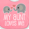 thumbnail image 4 of Inktastic My Aunt Loves Me Niece Nephew Elephant Boys or Girls Baby Bib, 4 of 4