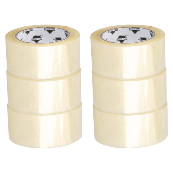 Shield Tape 6 Rolls Clear Carton Box Sealing Packing Tape 1.75 Mil Thick 1.88" x 55 Yards