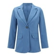 thumbnail image 4 of Outfmvch Long Sleeve Jacket Women Jacket Summer Blazer Womens Blazers Work Outfits for Women Office Women Cardigans Lightweight Womens Blazers Dressy Casual Z Blue S, 4 of 8