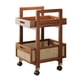 thumbnail image 1 of Organizador de almacenamiento con carrito utilitario rodante de 2 niveles, estante organizador moderno para sofá lateral 30 cm x 30 cm x 572 cm, 1 of 9