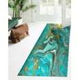 thumbnail image 3 of Easy To Clean Rug, Custom Rug, Wedding Rug, Gift Rug, Blue And Gold Marble Rugs, Gold Marble Rug, Alcohol Ink Rug, Pet Friendly Rug, 2'x3' - 60x90 cm, 3 of 7