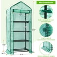 thumbnail image 4 of Mini Greenhouse with Screen Roof, Ohuhu Upgraded Portable 4 Tier Small Greenhouses for Outdoors Indoor with Reelable Door, Heavy Duty Plastic Green House for Outside Garden Patio Yard Porch Balcony, 4 of 6