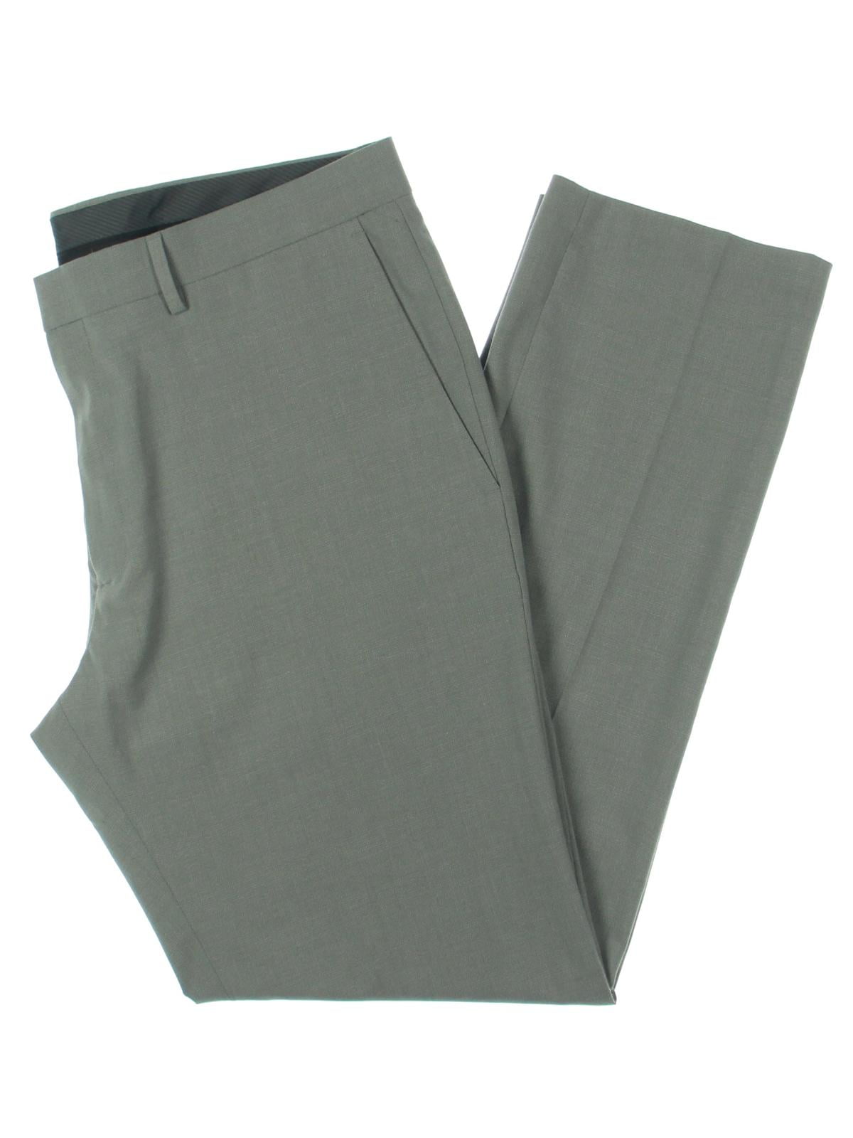 Kenneth Cole Mens Stretch Slim Fit Dress Pants Gray 34/30 - Walmart.com