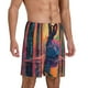 thumbnail image 2 of Fotbe Neon Rabbit In Archway Pantalones Cortos de Pijama para Hombre, Ropa de Dormir, Pantalones de Pijama Cortos para Hombre-4X-Large, 2 of 6