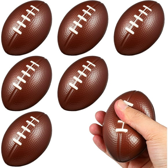 Pack of 6 Football Stress Balls Relax Balls Foam Super Bowl Toy Balls(Random Colour)