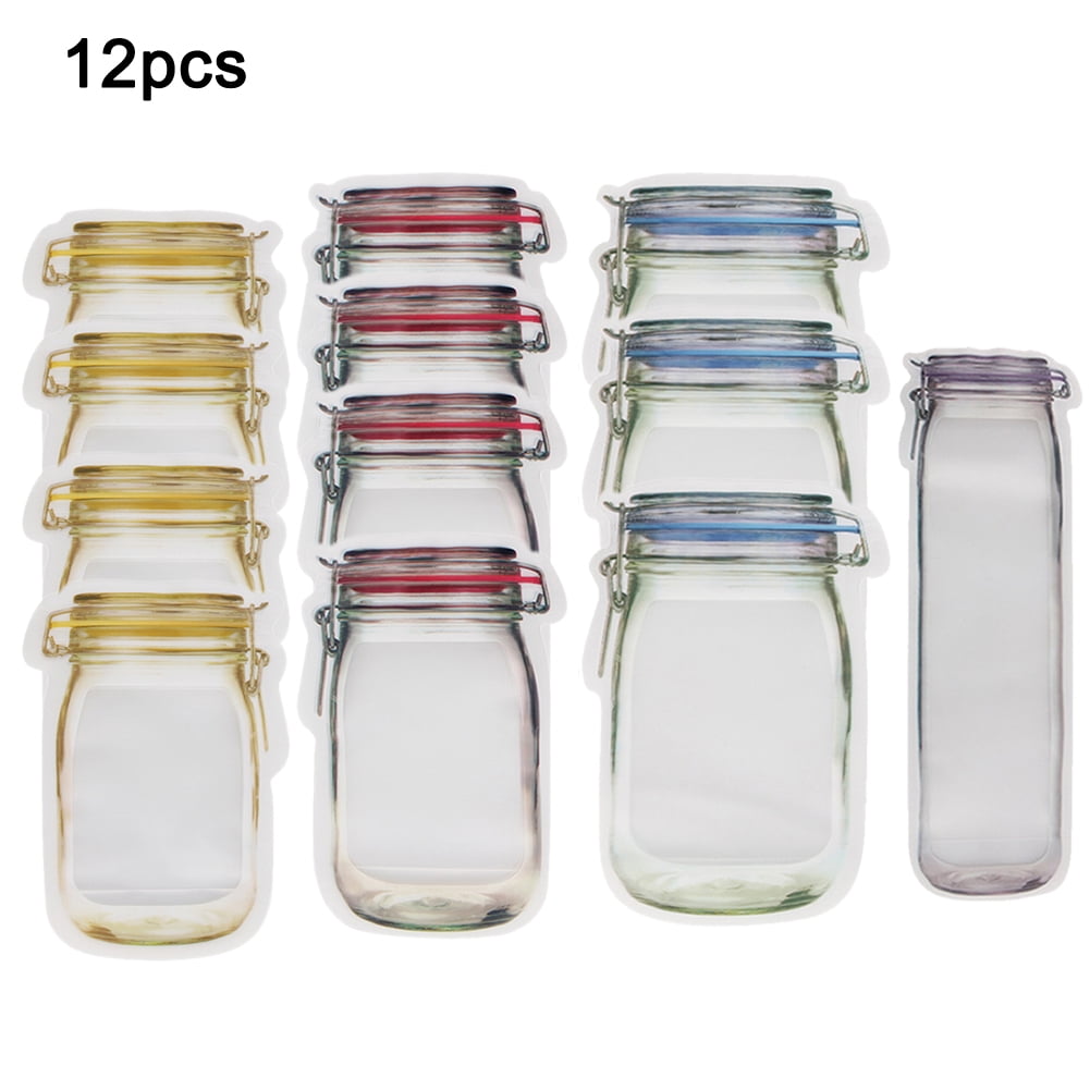Mason Jar Bottles Bags Mason Jar Zipper Lock Bags Airtight Seal Food