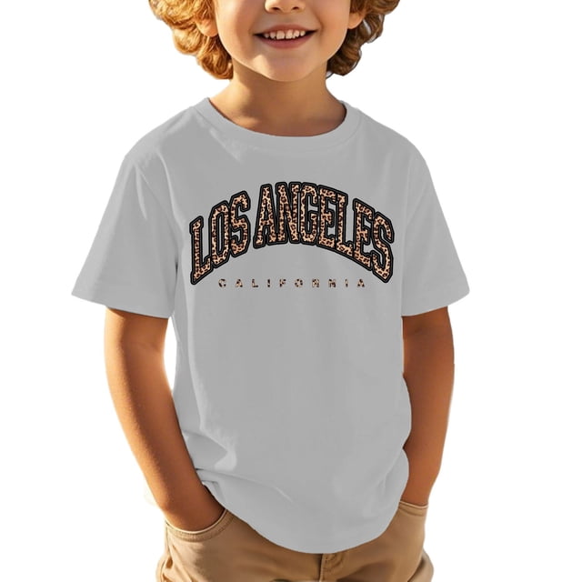 Haut Imprimé pour Garçons et Filles, T-Shirt à Manches Courtes Décontracté et Confortable pour Enfants
