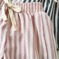 thumbnail image 4 of Baby Girls Wide Leg Linen Striped Pants Kids Casual Summer Palazzo Pants Flowy B𝐨ho High Waisted Beach Trousers with Pockets, 4 of 6