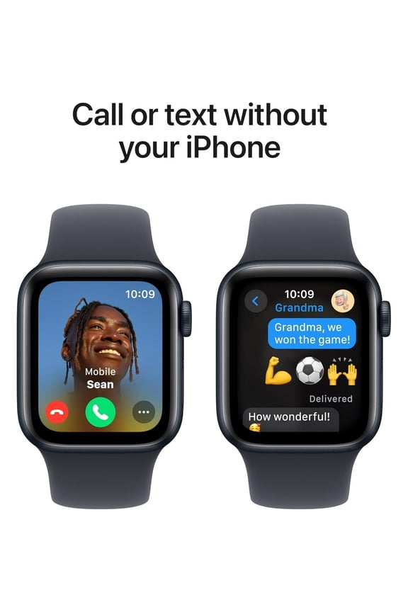 Restored Apple Watch SE 2nd Gen 40mm GPS Midnight Aluminum Case with Midnight Sport Band M/L Good