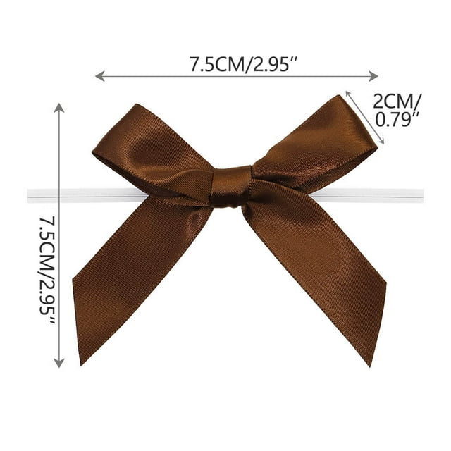 Christmas Tree Ornaments 50-Piece Magic Wand Set With Pre-Tied Satin Ribbon Bows In Red Green Gold White