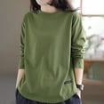 thumbnail image 6 of Mgmyaa Long Sleeve T Shirt for Woman Oversize Summer Tops Classic Comfy T-Shirt, 6 of 6