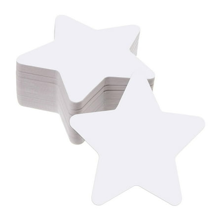 COOLHOOD 100Pcs Star Paper Cutouts 3.5Inch Five Pointed Star Die Cut for Craft Classroom Bulletin Board Birthday Decoration