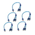 thumbnail image 4 of REGALWOVEN 5 Pcs Car Audio 1 RCA Female to 2 RCA Male Y Splitter Cable Wire Adapter Connector Blue, 4 of 6