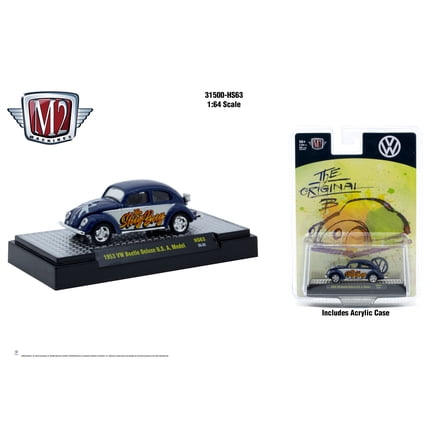 M2 Machines 1:64 1953 Vw Beetle Deluxe Usa Model The Original B Rel Hs63