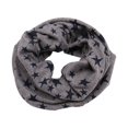 thumbnail image 1 of Otoño Invierno Niñas Niños Moda Bufanda de algodón Estrellas de cinco puntas Impreso Niños Cálido pañuelo para el cuello (gris), 1 of 4