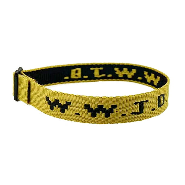 Pulsera deportiva unisex con estampado de letras en jacquard