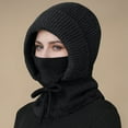 thumbnail image 2 of Women's Insulated Winter Knitted Hat with Scarf Anti Cold Wind Protection for Cycling, 2 of 7