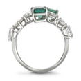thumbnail image 4 of HeartsAndYou 2.5ct Natural Green Emerald Cocktail Engagement Ring 100% 14k SOLID White Gold, 4 of 9