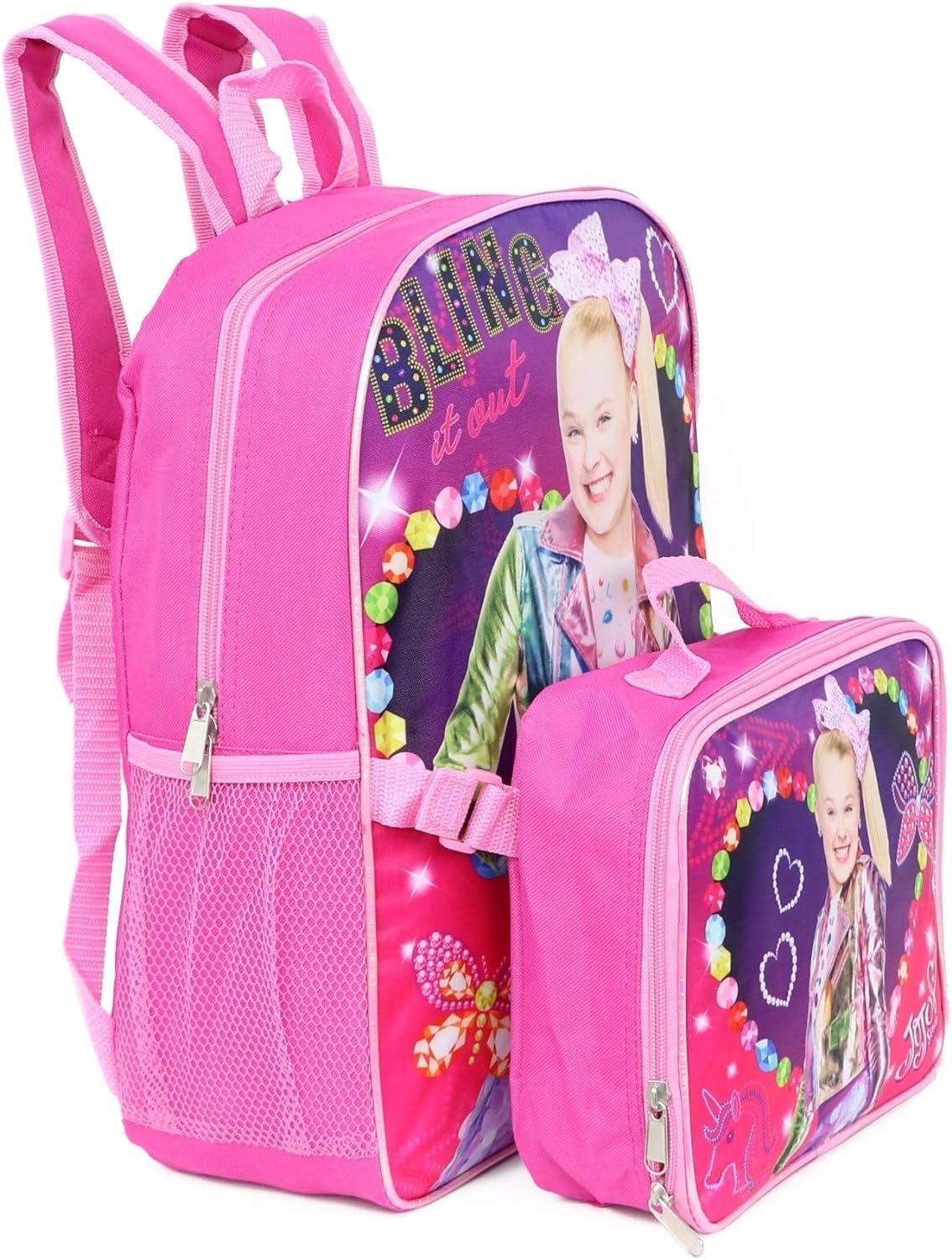 Mochila para Niña Jojo Siwa de 16" con Lonchera Desmontable, para Escuela y Baile 3
