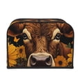 thumbnail image 2 of Goofa Sunflower Butterfly Cow Print Toaster Cover 4 Slice, Four Slice Bread Machine Cover Quilted Toaster Covers Bread Maker Cover Kitchen Appliance Cover, 2 of 7