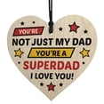 thumbnail image 2 of Dusknt Father'S Day Wooden Heart Shaped Pandant, Diy Paintable Wooden Tag Ornament, Natural Wood Creative Craft Hanging Decor, Lightweight Reusable Wall Home Decoration Gift for Dad, 2 of 6