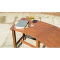 thumbnail image 4 of Evergreen 51 in. Natural Wood Curved Eucalyptus Slatted Backless Bench - 51.6x18.1x21.7, 4 of 5