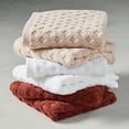 thumbnail image 3 of Better Homes & Gardens Signature Soft Textured 6 Piece Washcloth, Pink/White, 3 of 7