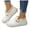 White, variant on Winter Boots for Women Suede Memory Foam Warm Slip on Snow Ankle Booties Fleece Buckle Platform Casual Walking Shoes Khaki 7