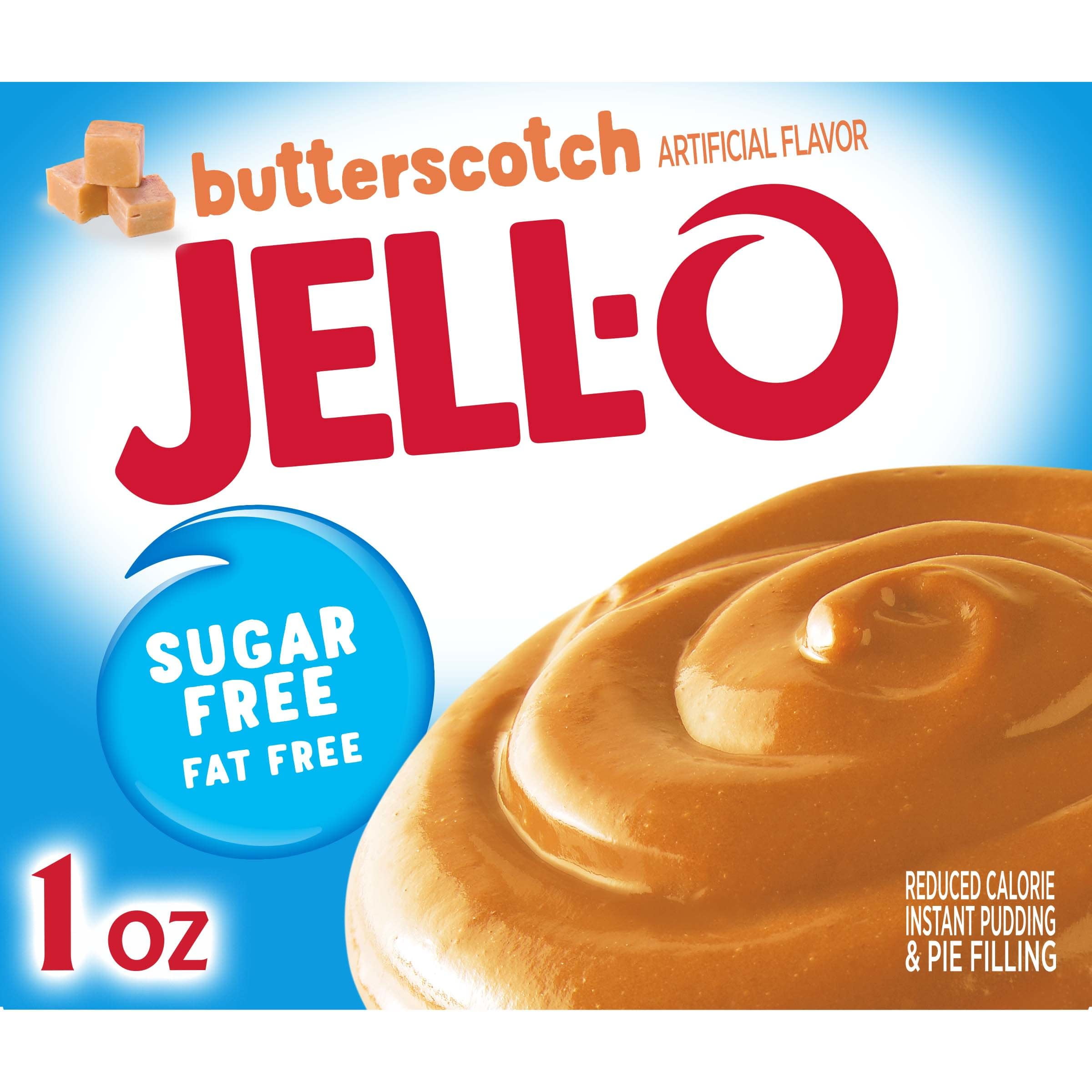 Jell O Butterscotch Sugar Free Fat Free Instant Pudding Pie Filling 