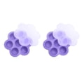 thumbnail image 4 of Monstrate Moldes para mordeduras de huevo de silicona multifuncionales de 7 agujeros contenedor de almacenamiento reutilizable bandeja de comida para violeta 2piezas Monstrate CBP051943, 4 of 5