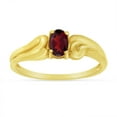 thumbnail image 1 of 10k Yellow Gold Oval Garnet And Diamond Ring, 1 of 6