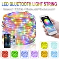 thumbnail image 2 of DPTALR LED 7 Color String Lights RGB Bluetooth Light String Mobile Phone APP Leather Wire Light String Remote Control For Holiday Party Patio Outdoor Camping Lights, 2 of 9
