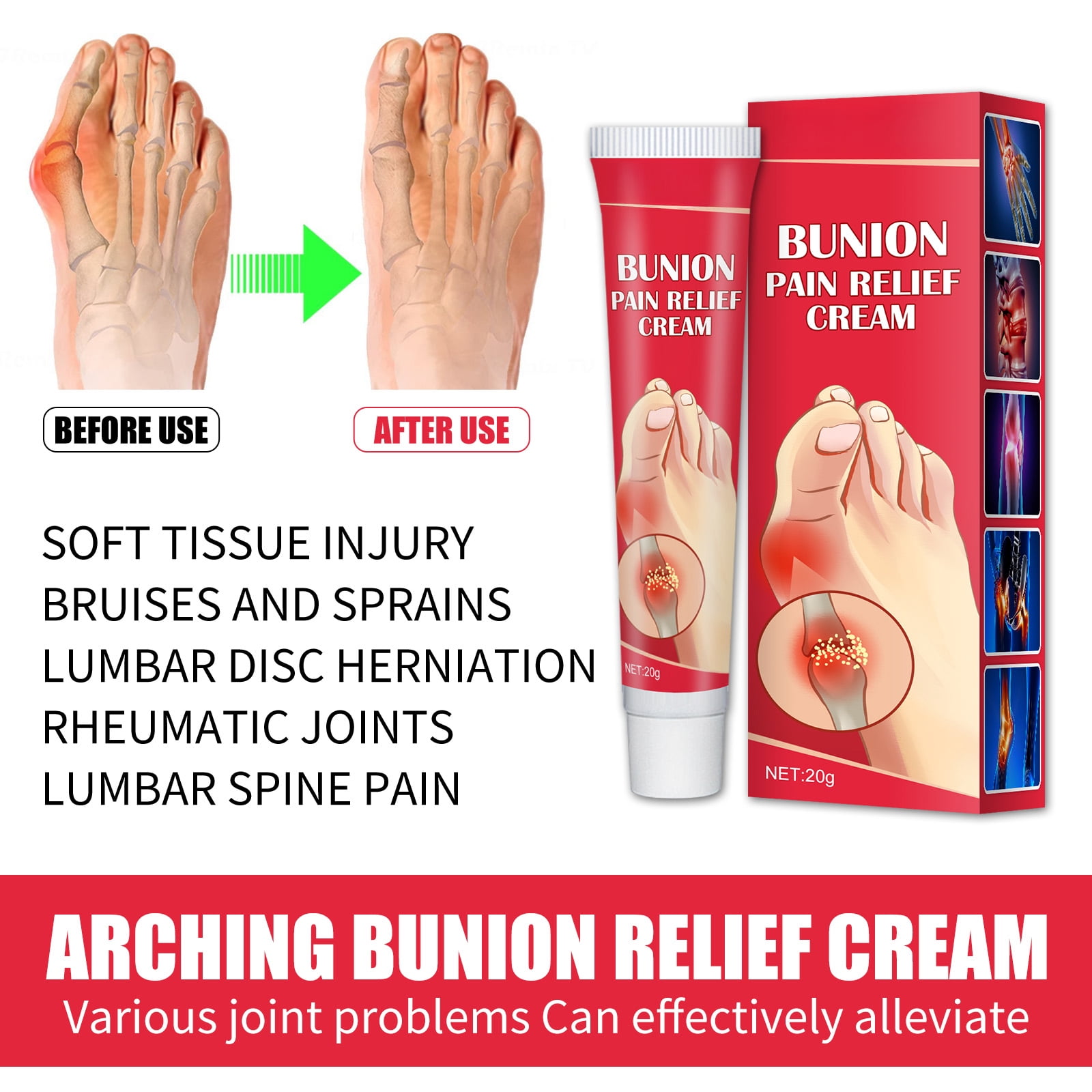 Alvantor Joint & Muscle Relief Cream, Massage for Waist, Legs & Back, Nourishing Body Rub, 0.7oz