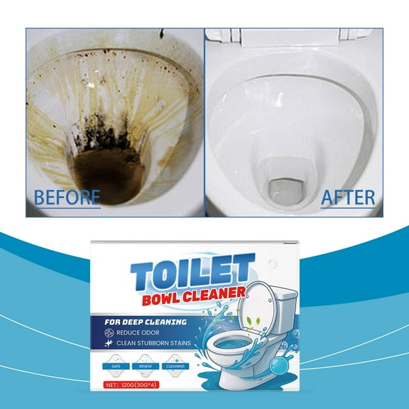 Toilet Cleaning Tablets, 6-Pack, Toilet Bowl Cleaner for Urine Stain Removal, Eliminates Limescale and Yellow Stains, Fresh Scent, Easy Drop-in Effervescent Cleaner