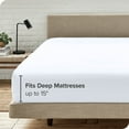 thumbnail image 4 of Bare Home 5-Pack Fitted Sheets - Premium 1800 Collection - Ultra-soft - Deep Pocket - Full, White, 4 of 7