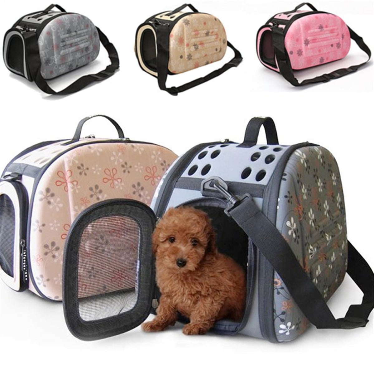 Pet Carriers For Dog & Cat，Portable Pet Small Dog Cat Sided Carrier Travel Tote Shoulder Bag