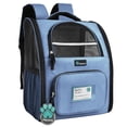 thumbnail image 1 of Mochila transportadora PetAmi para perro y gato hasta 8 kg color azul claro, 1 of 7