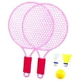 thumbnail image 3 of Raquetas de tenis para niños, juego de raquetas de tenis, raqueta de volante de pelota, juego de tenis de bádminton ligero para niños para uso en inte rosa, 3 of 8