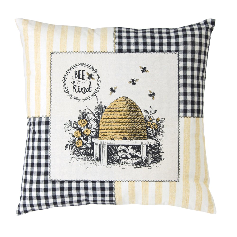 Bee Pillow (Set of 2) 18" Polyester
