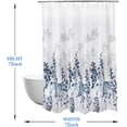 thumbnail image 5 of Fabric Shower Curtain 72x72 Inch Heavy Weighted Blue Flowers Bathroom Shower Curtain Polyester Stall Curtains with 12 Hooks for Bathroom Showers, Bathtubs, 5 of 5
