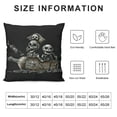 thumbnail image 5 of Orinice Skeleton Pirate Bottle Graphic Decorative Throw Pillow Cover for Home Couch Living Room Bed Sofa, Aesthetic Cushion Case, 1PC 22x22in, 5 of 5