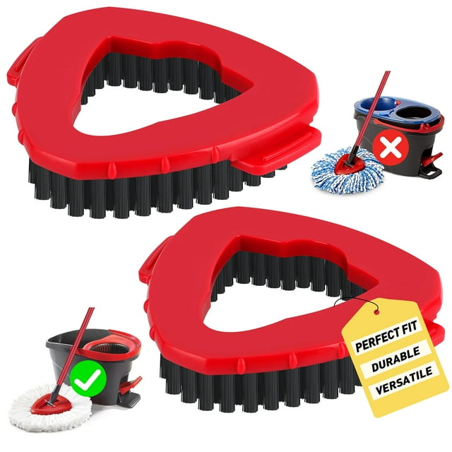Cepillo de limpieza Tidy Monster, pack de 2 cabezales para mopa giratoria de 15 cm