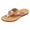 Brown, variant on Ortho Flip Flops for Women Fashion Casual Snakeskin Design Leather Orthopedic Arch Support Flat Slip on Thong Comfortable Walking Slipper Sandals Black Size 9.5