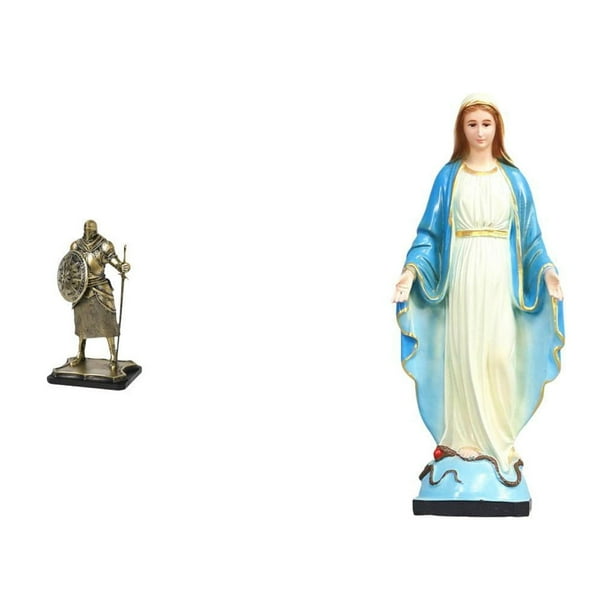 Figura de escritorio,Estatua de caballero,artesanía artística,coleccionable,escritorio,oficina,Figura decorativa,pieza de arte,decoración del hogar,Estatua católica,Colección de estatuas y