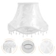 thumbnail image 3 of 1Pcs Victorian Style White Lampshade for Table Lamps Cloth Metal 11.0x7.9in, 3 of 8